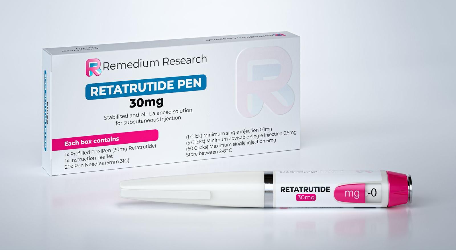 Remedium Research 30mg Retatrutide FlexiPen