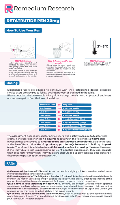 Remedium Research 30mg Retatrutide FlexiPen