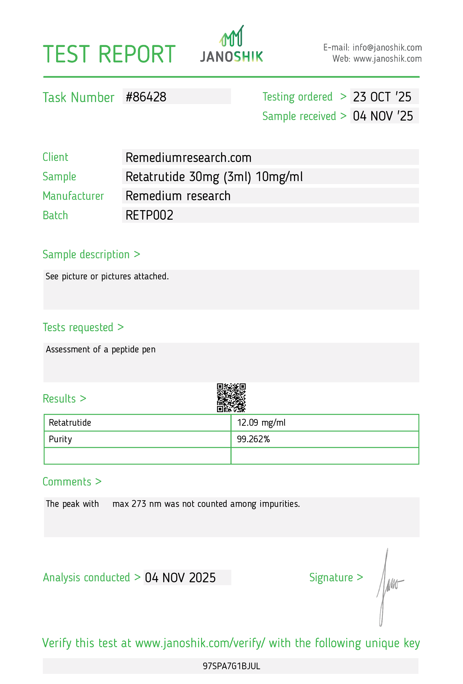 Remedium Research 30mg Retatrutide FlexiPen